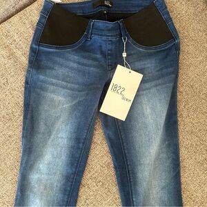 1822 denim maternity jeans blue skinny 28 new